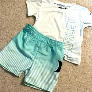 18M Hurley Swim Shirt & Trunks